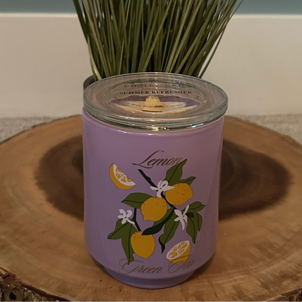 Purity Lab Australia Summer Refresher Lemon Green Tea Vegan Soy Candle 12 oz New
